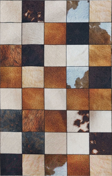 Изображение товара Коврик Shahintex Silk Photoprint 11 80x118 / 817610 (пэчворк шкурки)