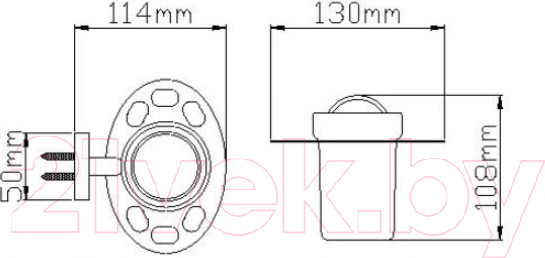 Изображение товара Стакан для зубной щетки и пасты Wisent WP2806-1