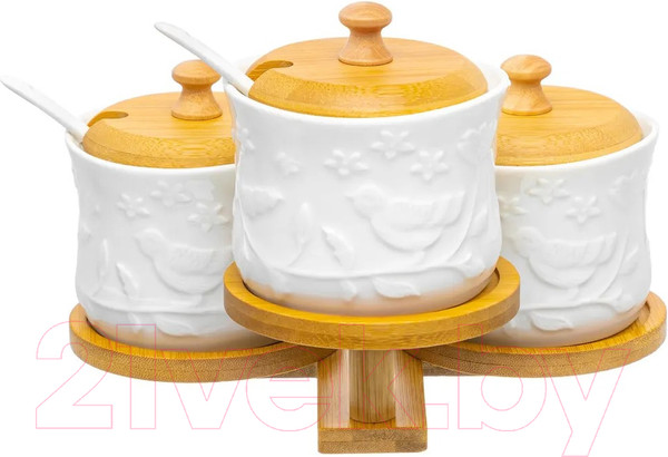 Изображение товара Набор емкостей для хранения Elan Gallery Птички на ветке / 540866