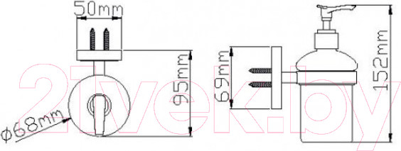 Изображение товара Дозатор для жидкого мыла Wisent WP2827