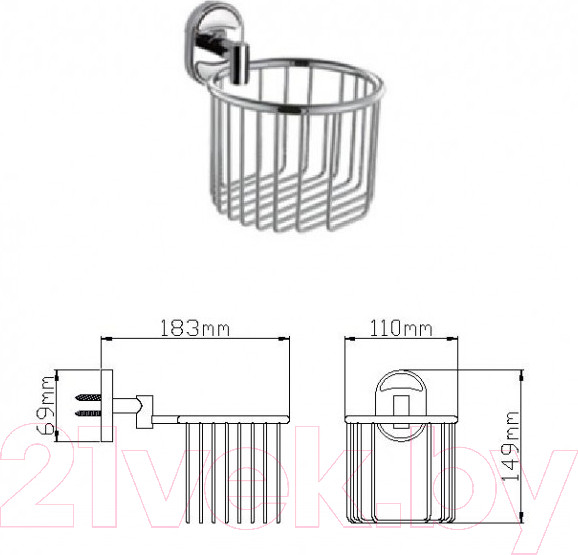 Изображение товара Держатель для освежителя воздуха Wisent WP2802-3