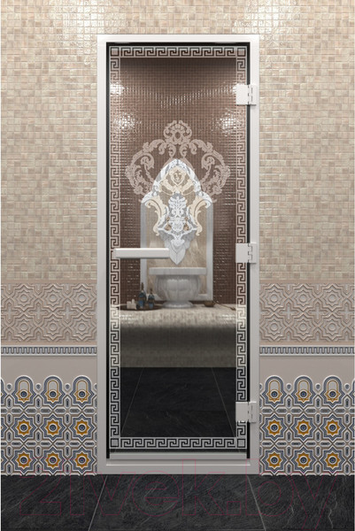 Изображение товара Стеклянная дверь для бани/сауны Doorwood Хамам Версаче 70x190 / DW03631 (прозрачный)
