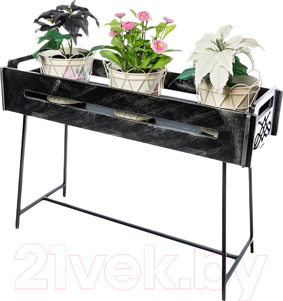 Изображение товара Стойка для цветов Dudo ПЦН-303-2 (черный/серебристый)