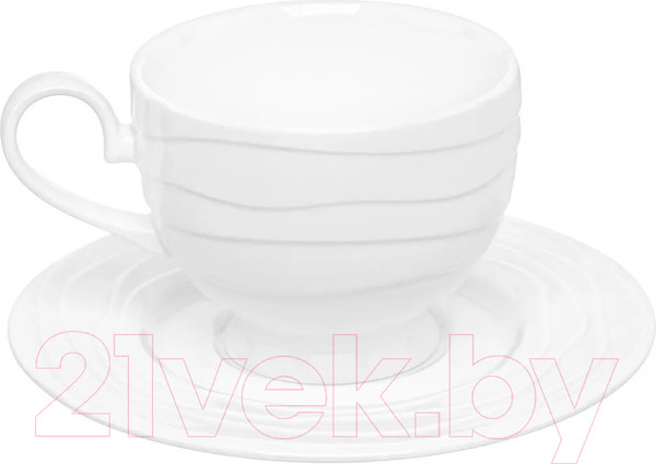 Изображение товара Чашка с блюдцем Elan Gallery Айсберг волны / 540877 