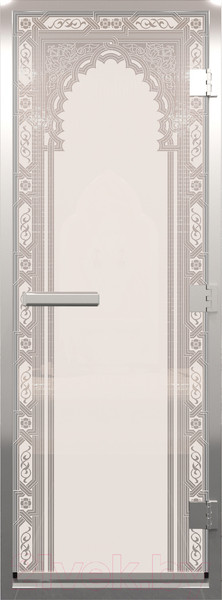 Изображение товара Стеклянная дверь для бани/сауны Doorwood Хамам Восточная арка 70x190 / DW00801 (сатин)