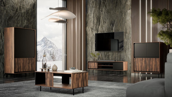 Изображение товара Тумба Halmar Swing RTV-1 (орех/черный)