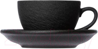 Изображение товара Чашка с блюдцем Corone Grafica XSY299/XSY300 / фк6925 (черный)