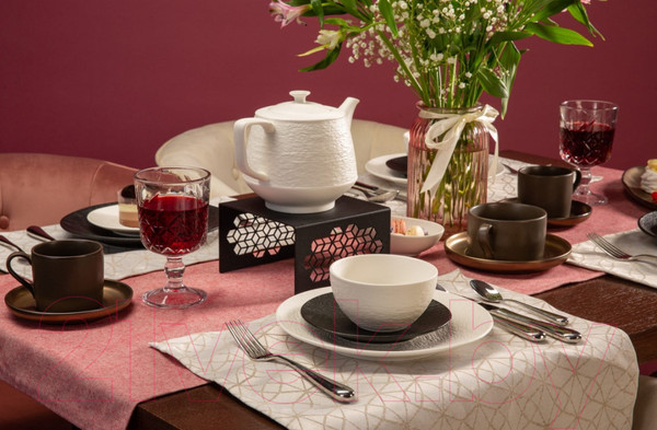 Изображение товара Чашка с блюдцем Corone Grafica XSY299/XSY300 / фк6925 (черный)