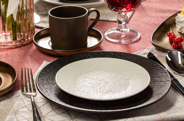 Изображение товара Чашка с блюдцем Corone Grafica XSY299/XSY300 / фк6925 (черный)