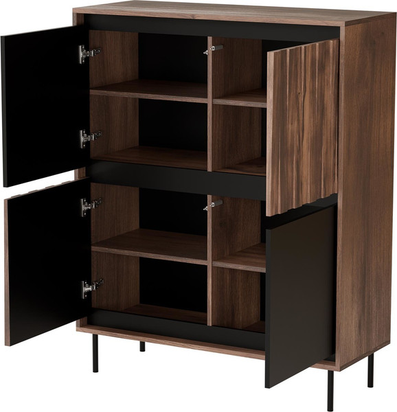 Изображение товара Тумба Halmar Swing KM-2 (орех/черный)