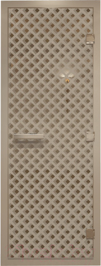 Изображение товара Стеклянная дверь для бани/сауны Doorwood Хамам Мираж 70x190 / DW00257 (бронза матовое)