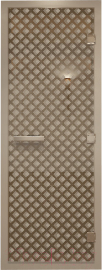 Изображение товара Стеклянная дверь для бани/сауны Doorwood Хамам Мираж 70x190 / DW00239 (бронза)
