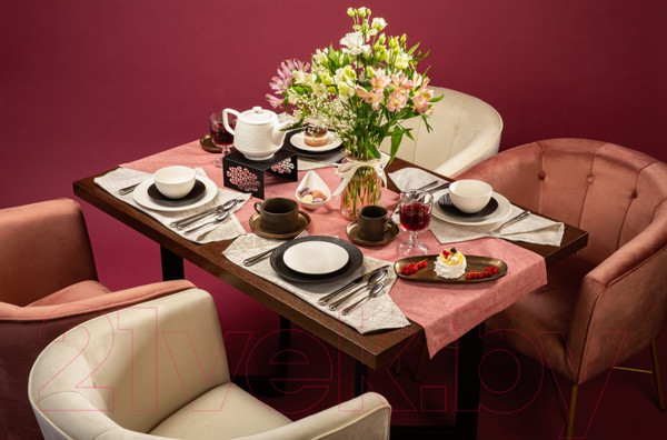 Изображение товара Чашка с блюдцем Corone Grafica XSY297/XSY298 / фк6924 (черный)