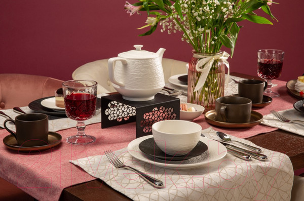 Изображение товара Чашка с блюдцем Corone Grafica XSY297/XSY298 / фк6924 (черный)