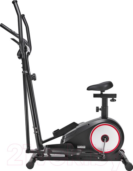 Изображение товара Эллиптический тренажер Sundays Fitness Simple Line K8508HA (черный/красный)