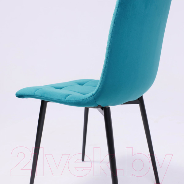 Изображение товара Стул Алвест AV 406-N (темно-бирюзовый бархат H-56/черный)