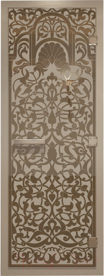 Изображение товара Стеклянная дверь для бани/сауны Doorwood Хамам Флоренция 80x200 / DW01999 (бронза матовый)