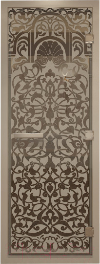 Изображение товара Стеклянная дверь для бани/сауны Doorwood Хамам Флоренция 80x200 / DW03372 (сатин)
