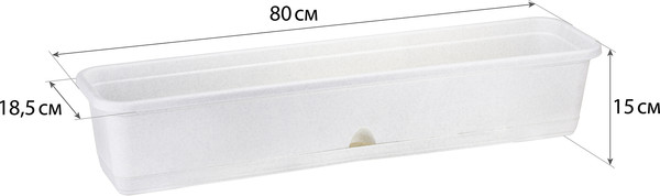 Изображение товара Ящик для рассады Idea М3222 (мраморный, с поддоном)