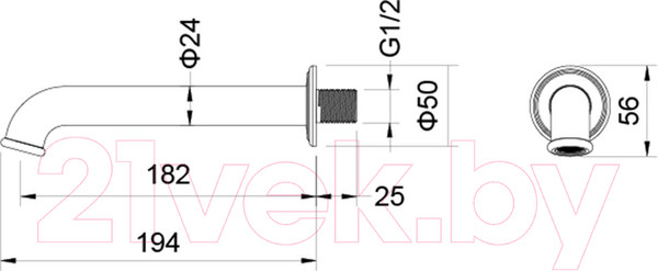 Изображение товара Излив Aquatek Классик AQ1541PG (золото)
