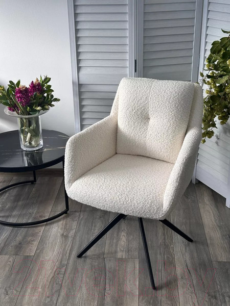 Изображение товара Стул M-City Meadow / 621M05662 (белый XD841-01 букле/черный)