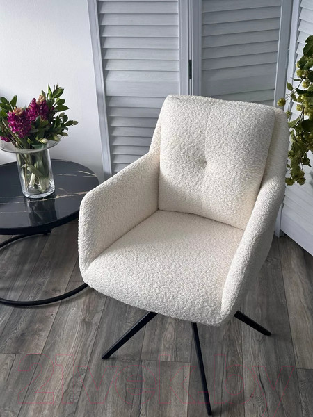 Изображение товара Стул M-City Meadow / 621M05662 (белый XD841-01 букле/черный)