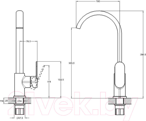 Изображение товара Смеситель Econoce EC0392