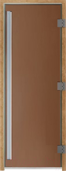 Изображение товара Стеклянная дверь для бани/сауны Doorwood Престиж Pro 80x200 / DW03259 (бронза матовый)