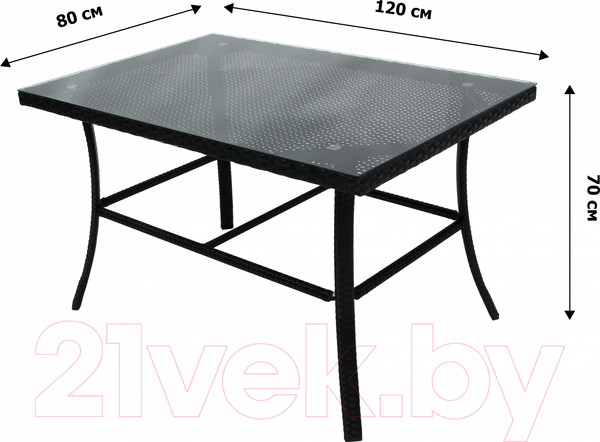 Изображение товара Комплект садовой мебели Garden Story Аскер / GS015/GS017 (черный/ротанг серый)