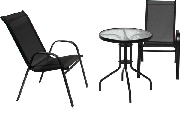 Изображение товара Комплект садовой мебели Garden Story Сан-Ремо Мини / SC-092KD/WR1208 (черный)