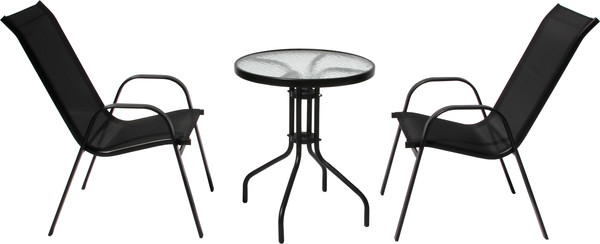 Изображение товара Комплект садовой мебели Garden Story Сан-Ремо Мини / SC-092KD/WR1208 (черный)