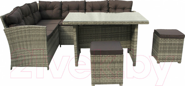 Изображение товара Комплект садовой мебели Garden Story Версаль / SFS019-A (серый/белый/коричневый)