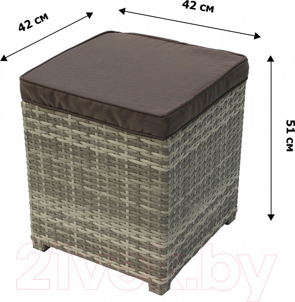 Изображение товара Комплект садовой мебели Garden Story Версаль / SFS019-A (серый/белый/коричневый)