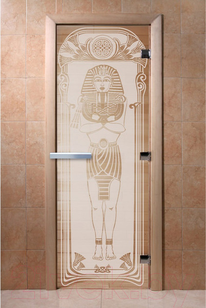 Изображение товара Стеклянная дверь для бани/сауны Doorwood Египет 70x190 / DW01874 (сатин)