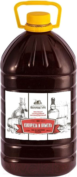 Изображение товара Солодовый экстракт Домашняя Мануфактура Кукуруза и ячмень (4.1кг)