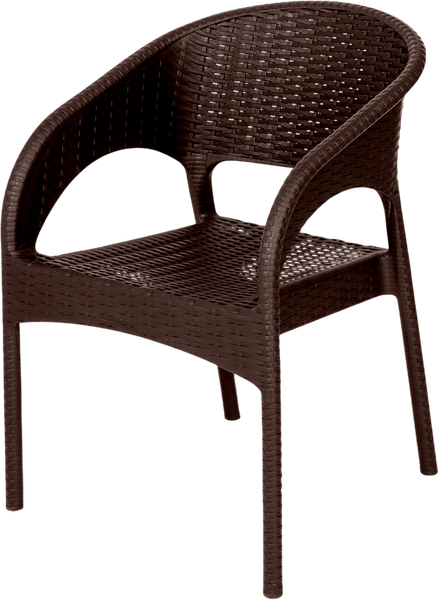 Изображение товара Кресло садовое Ellastik Plast Ola Dom K-GS01 (коричневый)