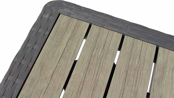 Изображение товара Комплект садовой мебели Ellastik Plast Ola Dom S-GS03+K-GS03 (антрацит/темно-серый)