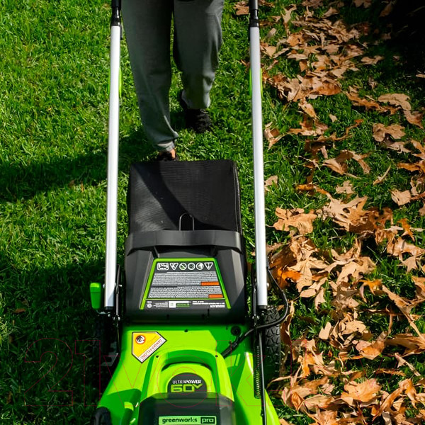 Изображение товара Газонокосилка аккумуляторная Greenworks GD60LM61 самоходная, бесщеточная 60V 61см / 2519107 (без АКБ и ЗУ)