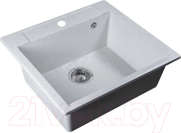 Изображение товара Мойка кухонная Marblan Cubi (серый, с сифоном)