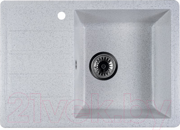 Изображение товара Мойка кухонная Marblan Recta R (серый, с сифоном)