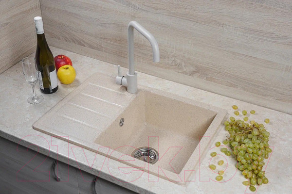 Изображение товара Мойка кухонная Marblan Recta R (гранит, с сифоном)