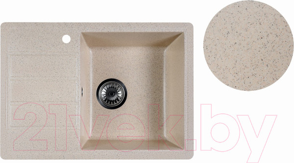 Изображение товара Мойка кухонная Marblan Recta R (гранит, с сифоном)