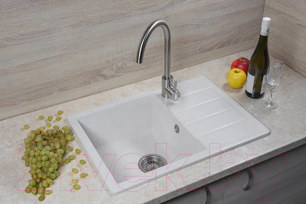 Изображение товара Мойка кухонная Marblan Recta L (бежевый, с сифоном)