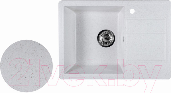 Изображение товара Мойка кухонная Marblan Recta L (бежевый, с сифоном)