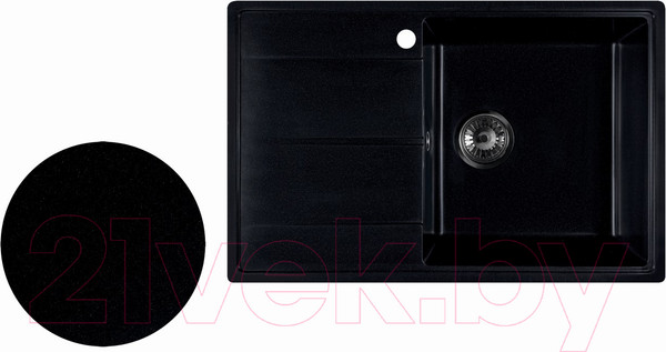 Изображение товара Мойка кухонная Marblan Magnum R (оникс, с сифоном)