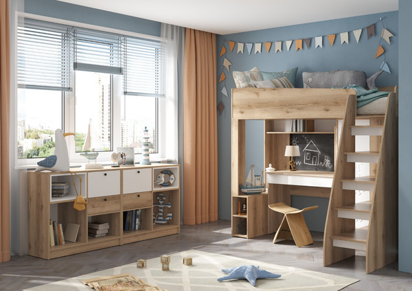 Изображение товара Письменный стол Стендмебель Киви СТ-01 (белый/дуб делано)