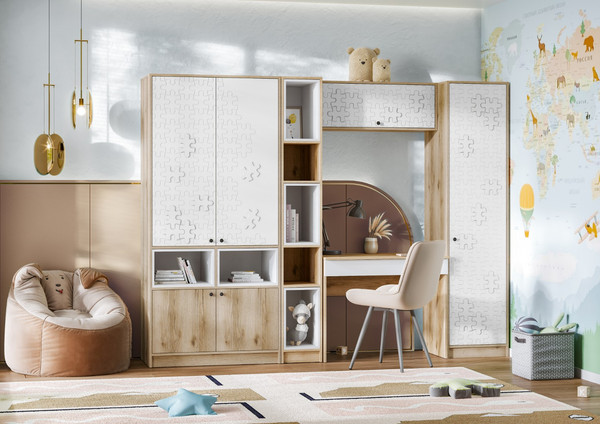 Изображение товара Письменный стол Стендмебель Киви СТ-01 (белый/дуб делано)