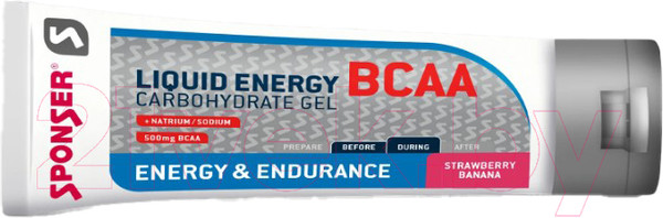 Изображение товара Аминокислоты BCAA Sponser Liquid Energy / 80405 (5x70г, клубника-банан)
