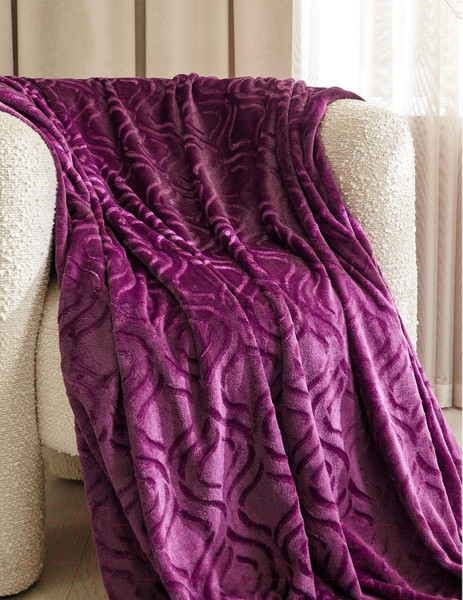 Изображение товара Плед АртПостель Узор 20-013 (220x200, фиолетовый)