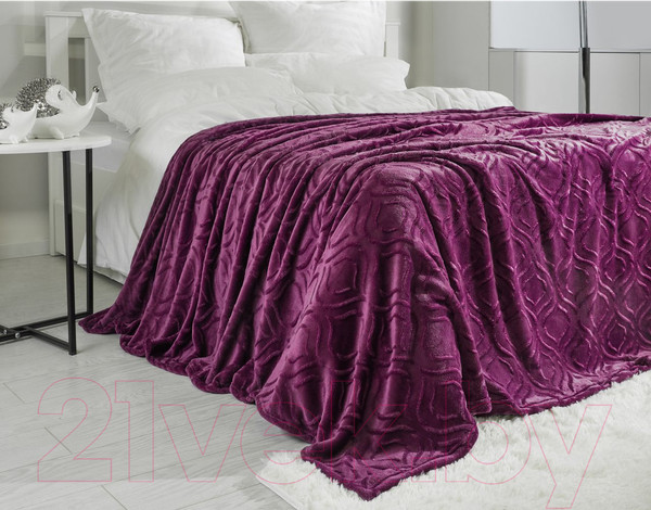 Изображение товара Плед АртПостель Узор 20-013 (220x200, фиолетовый)